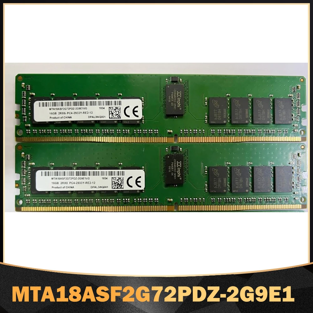 

1PCS RAM 16GB 16G 2RX8 DDR4 2933 PC4-2933Y ECC For MT Server Memory MTA18ASF2G72PDZ-2G9E1