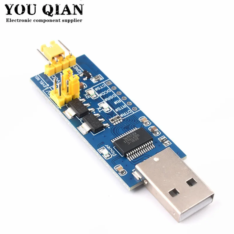 FT232RL serial port module USB to TTL serial port small board 5V 3.3V 1.8V level Download the burn line