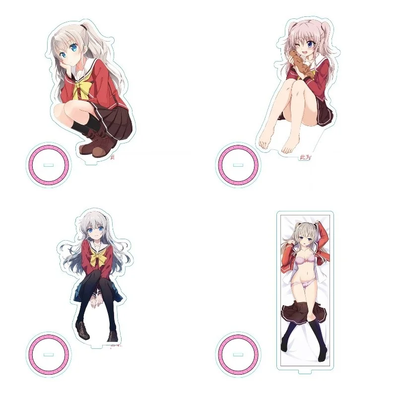 Charlotte Anime Figure Tomori Nao Cosplay Acrylic Stands Model Plate Desk Decor Cute Standing Sign Fans Christmas Gift 15CM