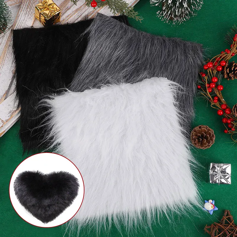 25x25cm Artificial Fur Patch Soft Plush Faux Fur Hat Fabric Patchwork Women Bags Clothing Coat Quilting Decoration Patches