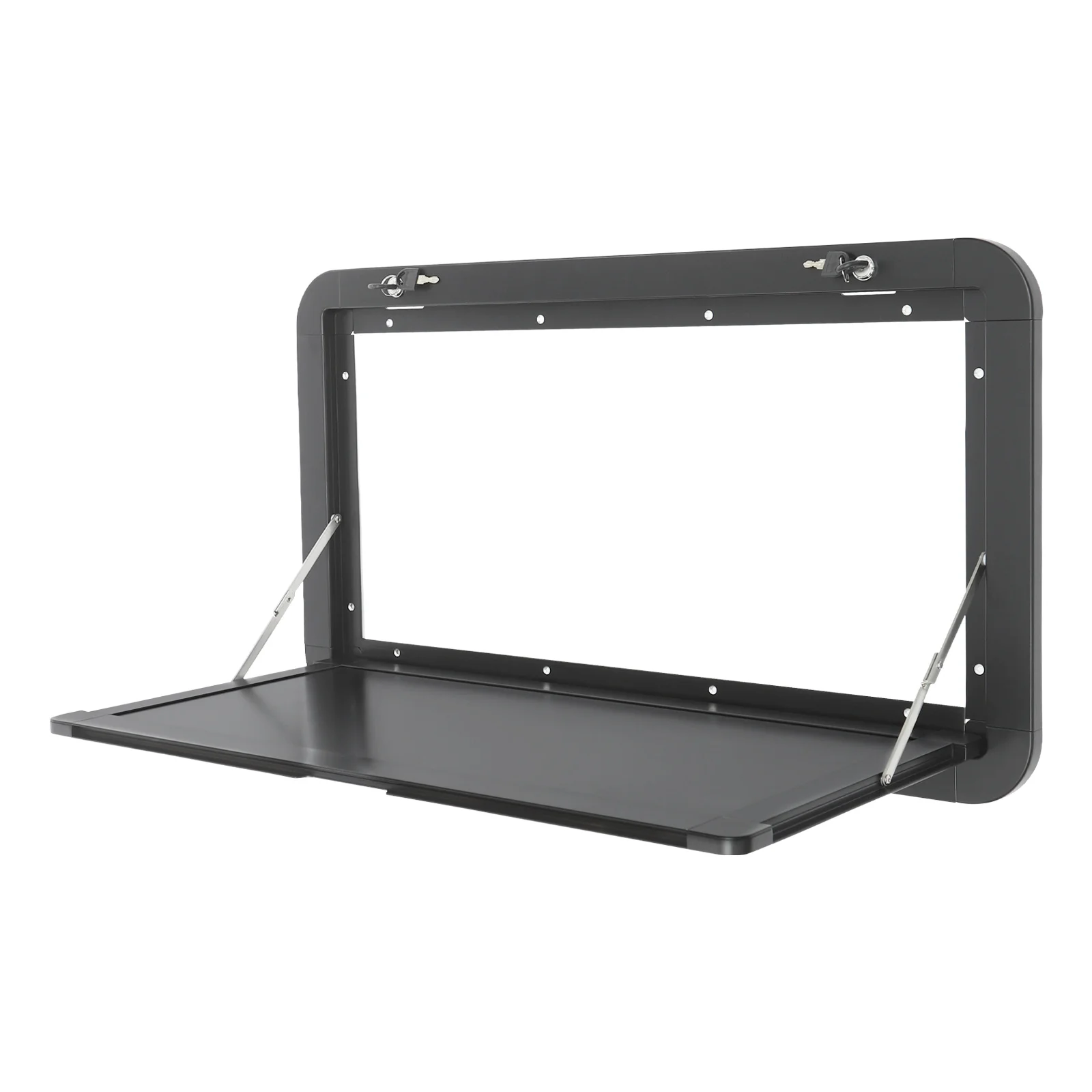 

High-Quality Aluminum Alloy RV Foldable Table, 55LB Heavy-Duty Motorhome Camper Van Table, Space-Saving Easy Fold Design