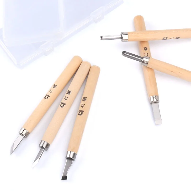Birch carving knife set wood carving handmade carpenter seal carving wood carving handmade beginner full set of carving tools