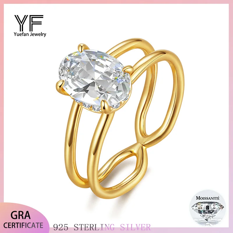 

S925 Silver Moissanite Igeon Egg Ring 1.3CT D VVS1 Certified Hip Hop Style Jewelry Personalized rings Valentine's Day Gift