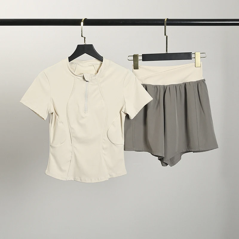 

Летняя новая одежда для занятий йогой в тренажерном зале, элитная новая профессиональная одежда для утреннего бега, быстросохнущий спортивный костюм интернет-знаменитостей