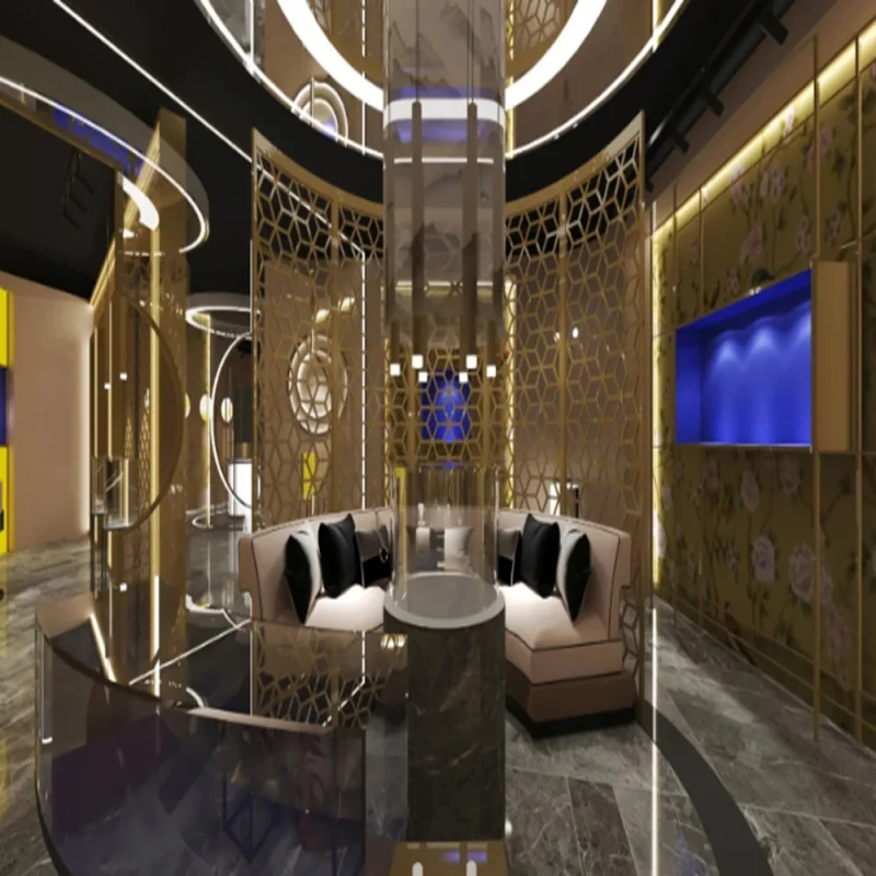 custom.Luxury Jewelry Showcase Cabinet with Hidden Casters Brushed Aluminum Frame and Magnetic Door Closures