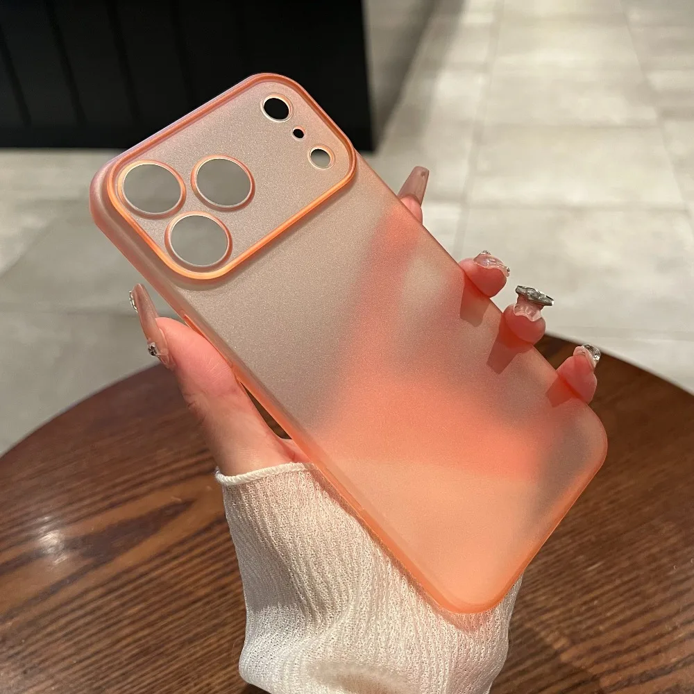 حافظة عصرية رفيعة للغاية غير لامعة لهاتف آيفون 15 16 17 برو ماكس اير 14 بلس 13 12 غطاء رقيق مقاوم للصدمات #1