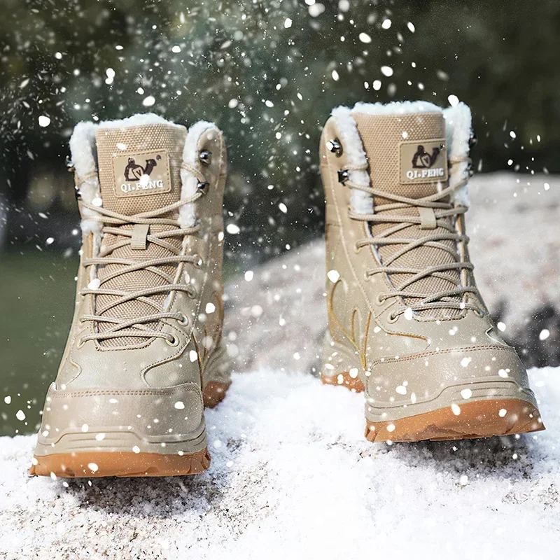 Men's Cotton Boots Snow Hiking Lovers' High Top Casual Fashion Wear-resistant Anti-slip Outdoor Boots Warm and Cozy New Style