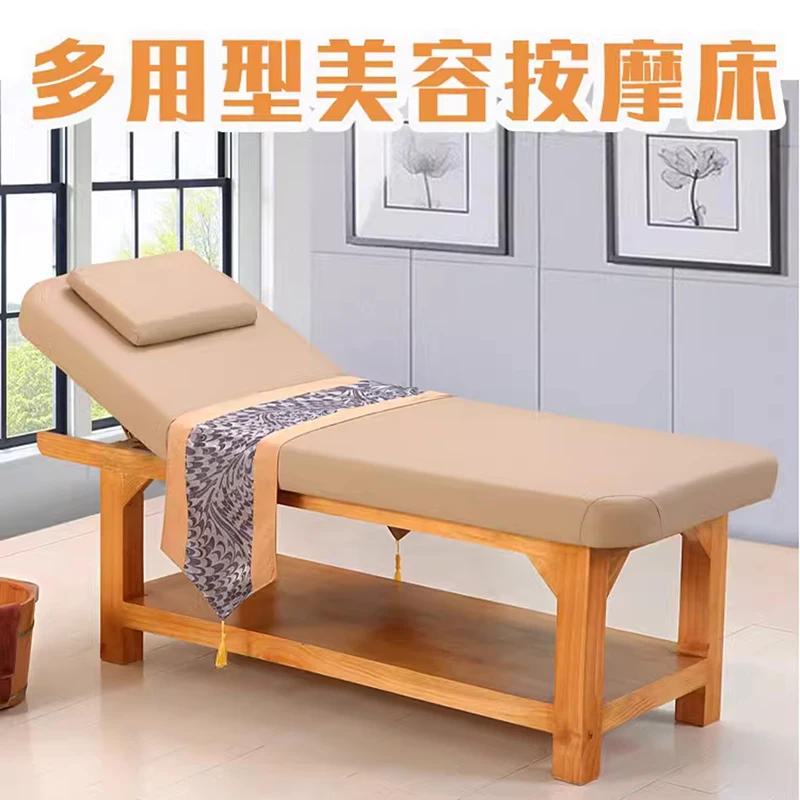 Wood Beautify Massage Tables Nordic Moxibustion Physiotherapy Knead Massage Beds Headboards Sleep Salon Furniture Estetista FYMB