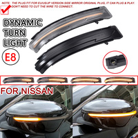 For Nissan X-Trail T32 Rogue Qashqai J11 Murano Z52 Juke Navara Pathfinder LED Dynamic Turn Signal Side Mirror Indicator Light