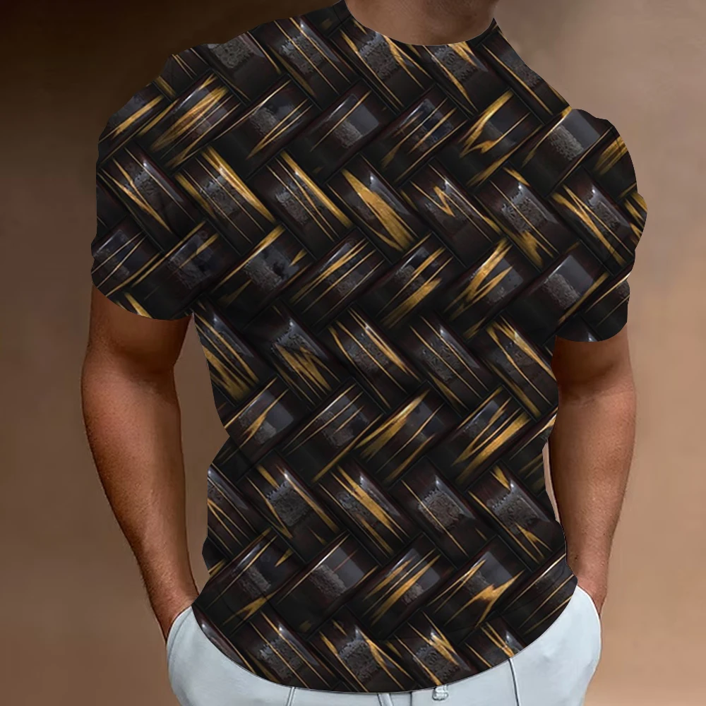 Camisetas con estampado de línea 3d para hombre, ropa de diseñador callejero de manga corta, Top de gran tamaño, ropa deportiva informal diaria