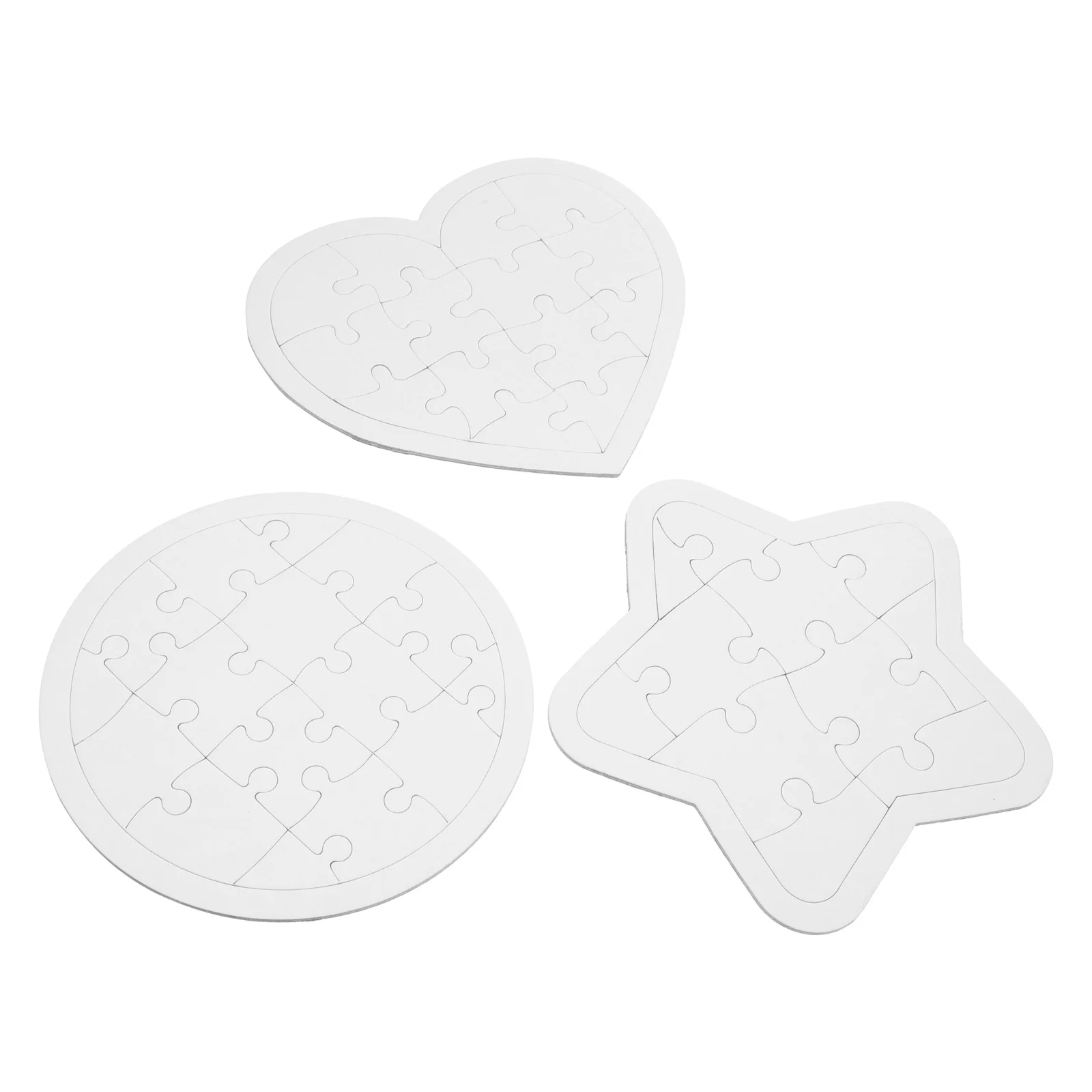 6pcs Diy Coloring Blank Paper Puzzles Art Craft Activity Educational Drawing Game Children Butterflies Star Car