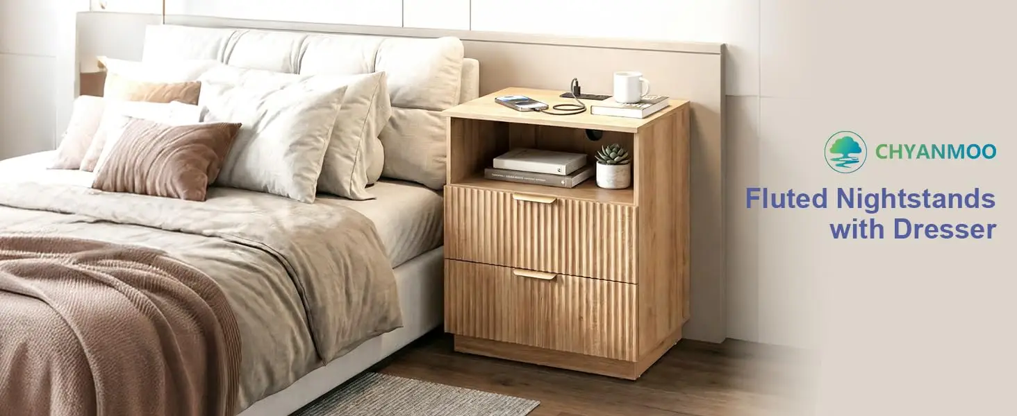fluted night stand