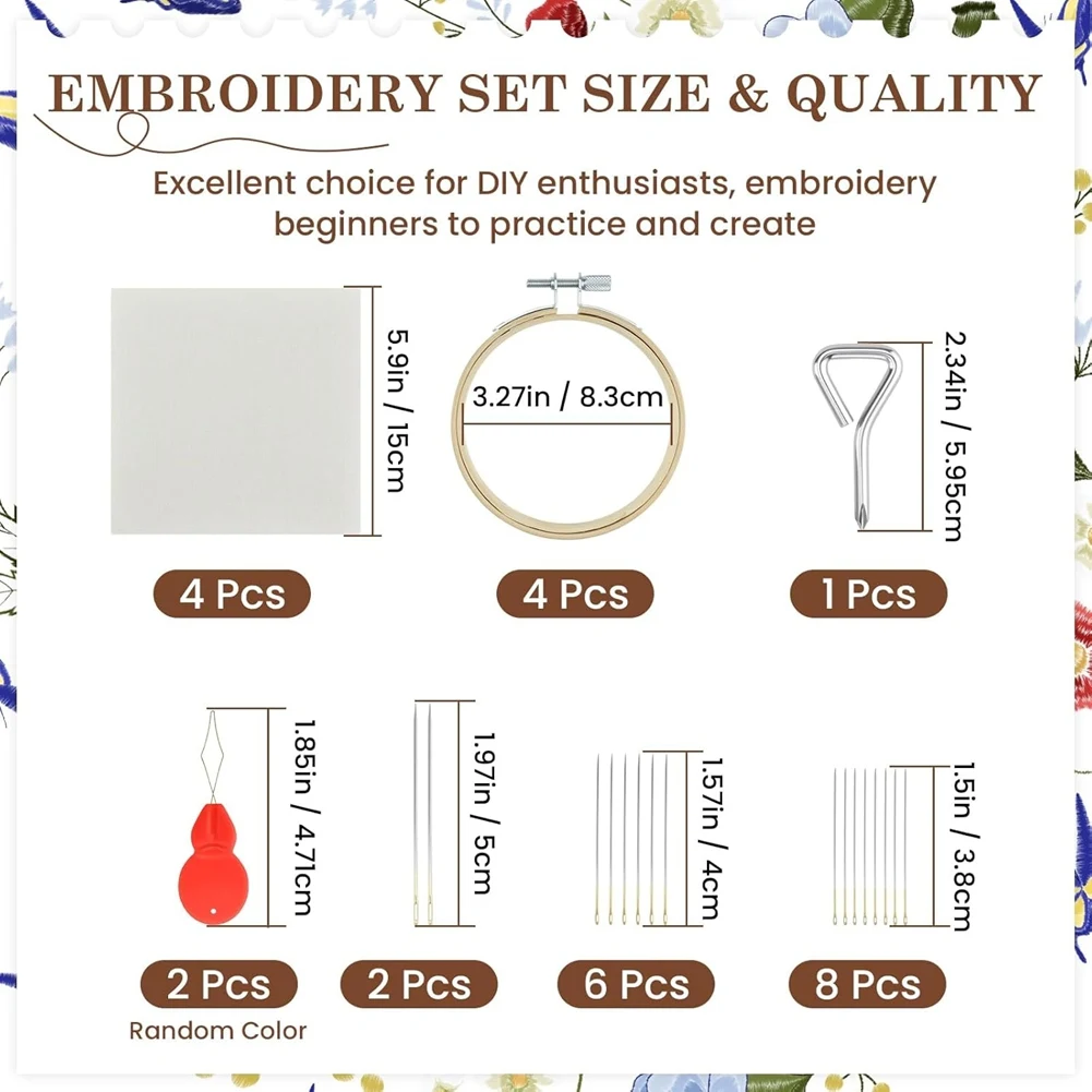 3 Inch Embroidery Hoop Set, for All Stitching Techniques, Solve Fabric Slippage, Threading Hassles, Saves Time [2026 MOCC]