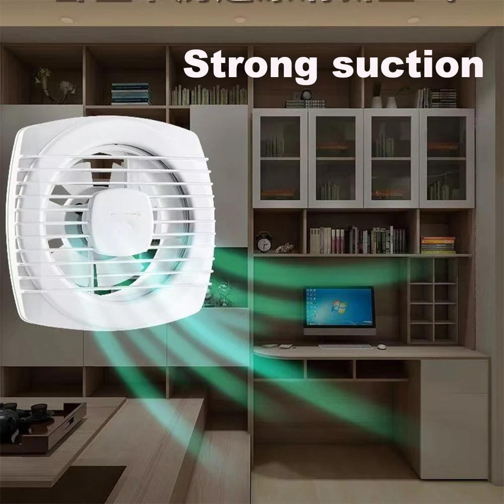 220 В 4/6/7 дюймов 110/150/180 мм бесшумный вентилятор сильный вытяжной вентилятор для оконной стены ванной комнаты туалета на кухне