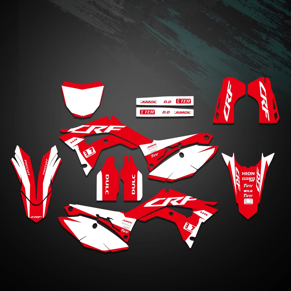 Armor soul kunden spezifische Team grafiken hintergründe Aufkleber kunden spezifische Aufkleber für honda 2016-2018 crf250r 2018 2021 crf450r