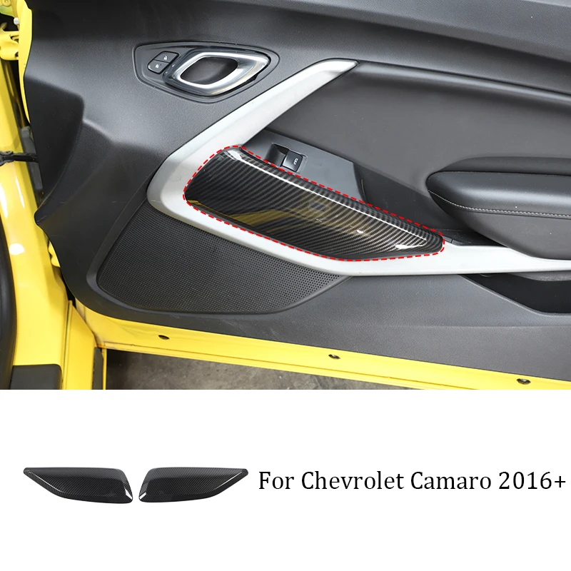 CheroCar Carbon Fiber Window Switch & Shift Panel Cover Trim For Chevy Camaro 2017-2023