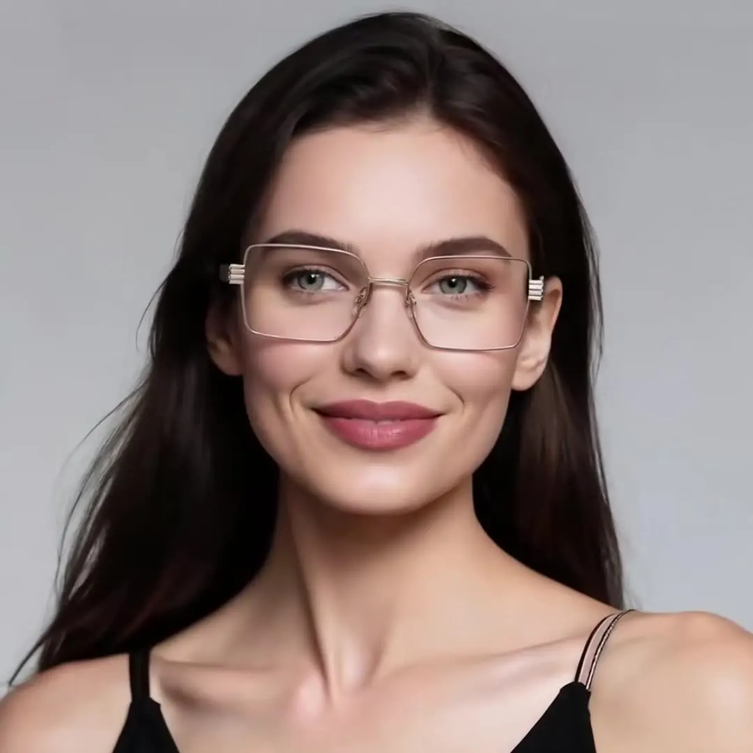 TOYEARN Design Business Square Reading Glasses Women Customizable Prescription Optical Eyeglasses Frame For Myopia And Hyperopia