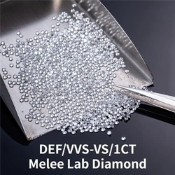 Messi Jewelry 0.9mm- 3.0mm 1ct Melee Lab Grown Diamonds DEF VVS-VS Round Brilliant Full Cut Little Diamond Wholesale