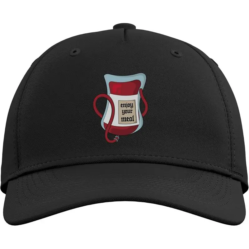 Vampire Aesthetic Gothic Blood Bank for Horror Fan Adjustable Baseball Hat