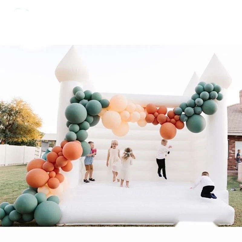 outdoor activities Commercial adults kids inflatable white wedding bouncy castle birthday anniversary party bouncer house