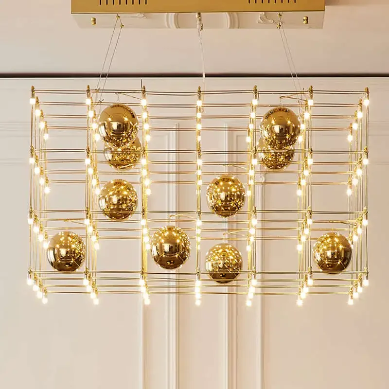 

Современный минималистичный роскошный подвесной светильник для гостиной, столовой, креативный прямоугольный подвесной светильник-светлячок