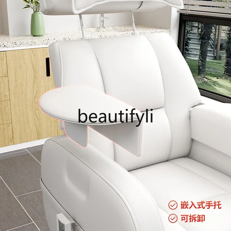 سرير تجميل كهربائي ss D، رموش، أريكة مانيكير، كرسي تجميل، رموش مطرزة، قناع مسطح للاستلقاء، كرسي تجربة #3