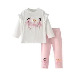 Zeebread Autumn Winter Children's Clothing Sets With Tshirts + Leggings 2 Pcs Sets Long Sleeve Boys Girls Outfits 2 Pcs Sets