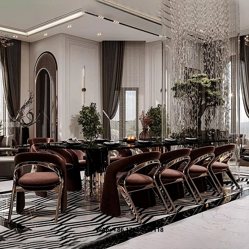 Arrival Shiny Gold Stainless Steel Restaurant Chair Velvet Upholster Dining Chair Chair Hotel Home