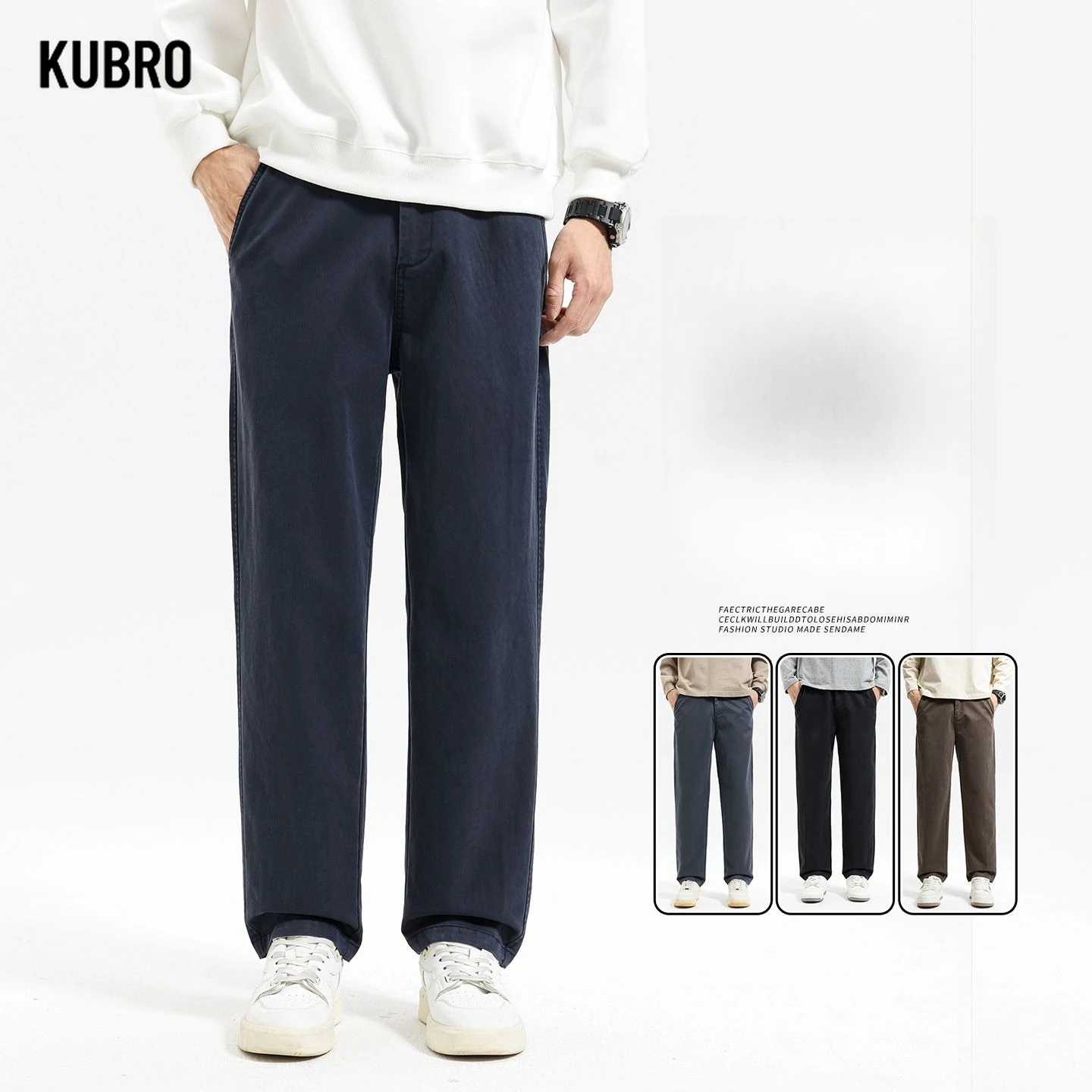 

Men's Straight-leg Light Business Casual Pants Elastic Lysel Comfortable Anti-wrinkle Casual All-in-one Outfit Men Clothing