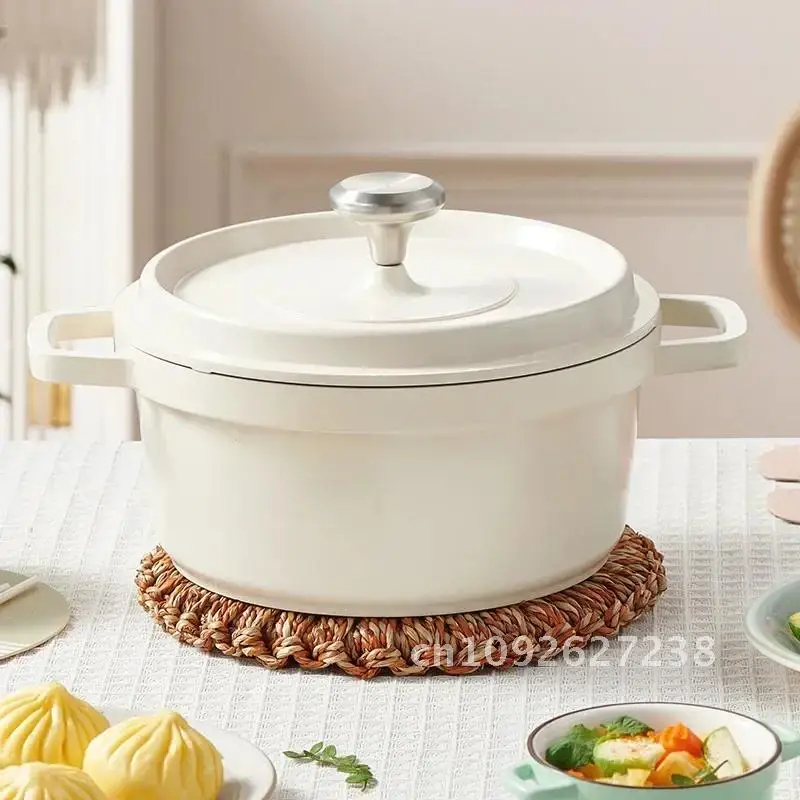 Ceramic Enamel Stock Pot With Lid Non-stick Saucepan Casserole Nonstick Toxin Free Gather Energy Heat Preservation Gas Induction