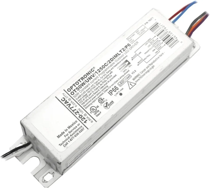 

79371 - 50 watt 120/277 volt LED Power Supply (OT50/UNV/1250C/2DIMLT2/P6)