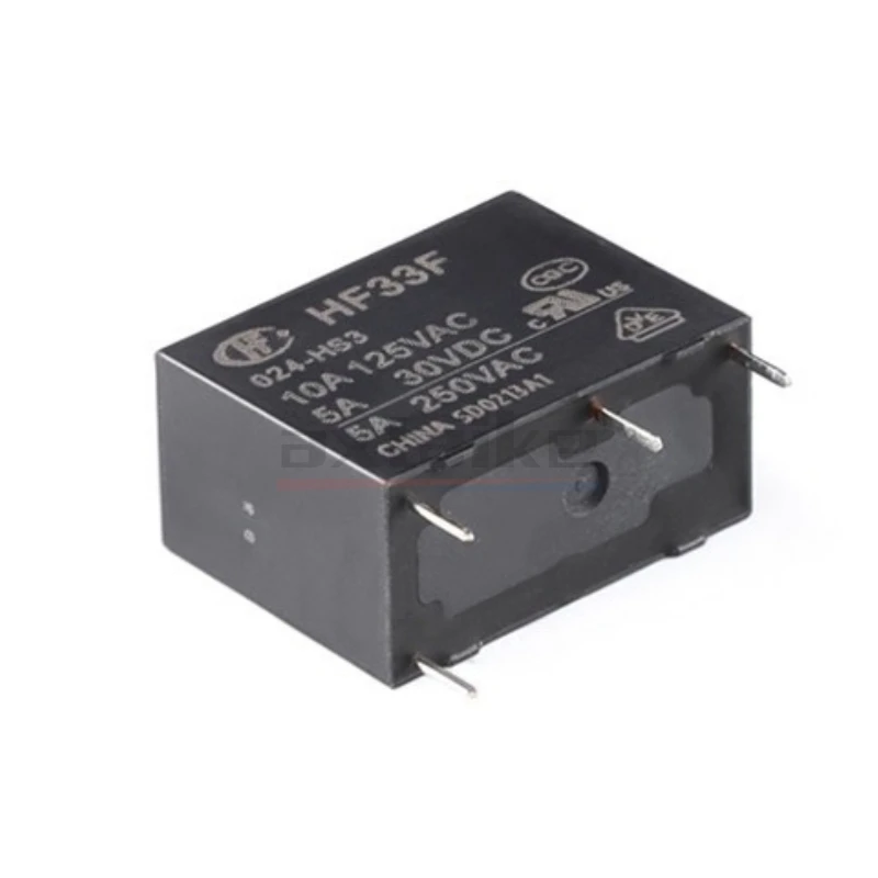 5 قطعة HF33F 005-HS3 012-HS3 024-HS3 4Pin 5V 12V 24V 5A 250VAC 10A 125VAC مجموعة من مرحل الطاقة المتوسطة الصغيرة عادة المفتوحة IC