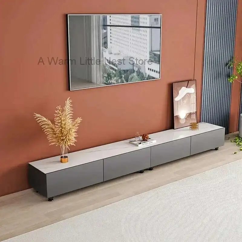 

Minimalist TV Consoles Cabinet Black Low Desk Luxury Organizer Fashion TV Stand Living Room Modern Meuble Tele Unique Furniture