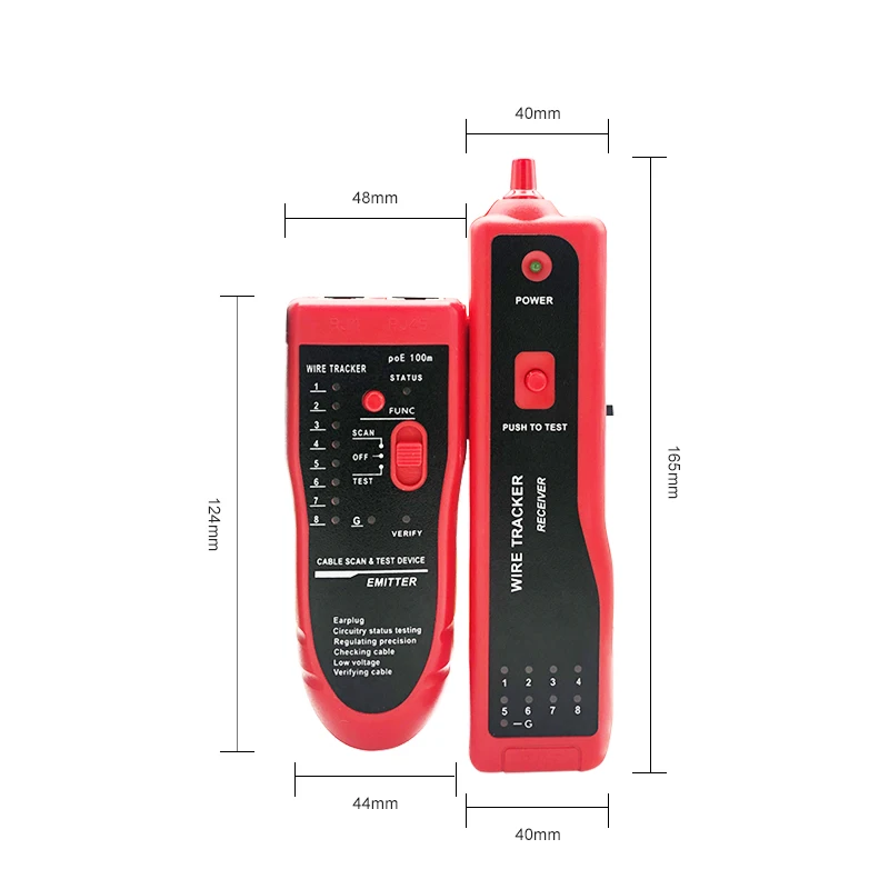 جهاز اختبار كابل الشبكة والتتبع، إشارة رقمية عالية الدقة، تتبع طويل المدى، حماية من حرق POE، كشف دقيق للخطأ