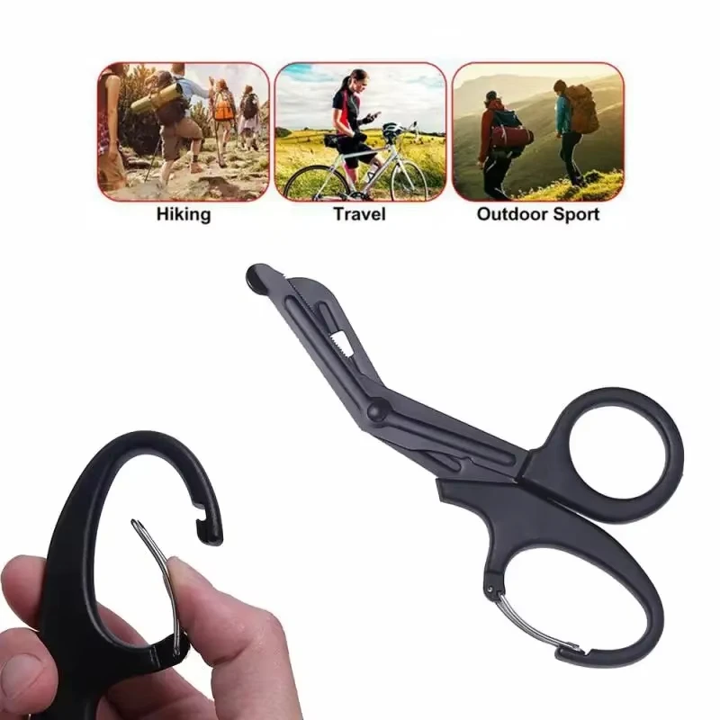 15/19cm Multi-functional Edc Scissors For Outdoor Survival Wilderness Survival Gear Serrated Rescue Scissor Compact Outdoor Tool
