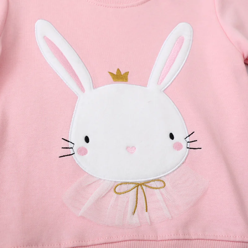 Jumping Meters 2-7T Girls Boys Sweatshirts for Winter Spring Toddler Cotton Bunny Hooded Tops Fashion Sport Children Shirt