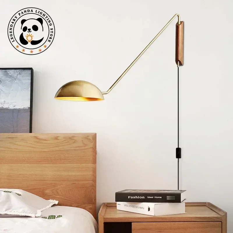 Imagem -03 - Modernas Lâmpadas de Parede Minimalistas com Braço Giratório Ajustável Luminária Criativa para Salão Quarto Cabeceira Estudo Decoração Interior Luminárias