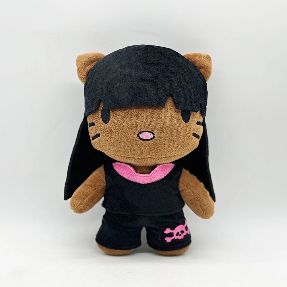 Black long haired bangs cat plush toy cute critical hits you carefully dirty cute life every moment