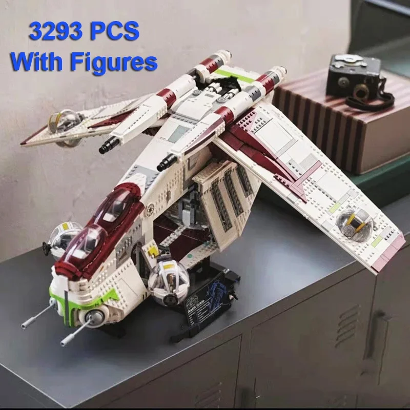 3292PCS The Republic Gunship  Fighter Building Blocks Set Bricks Compatible With 75309 Kid toys Birthday Gift