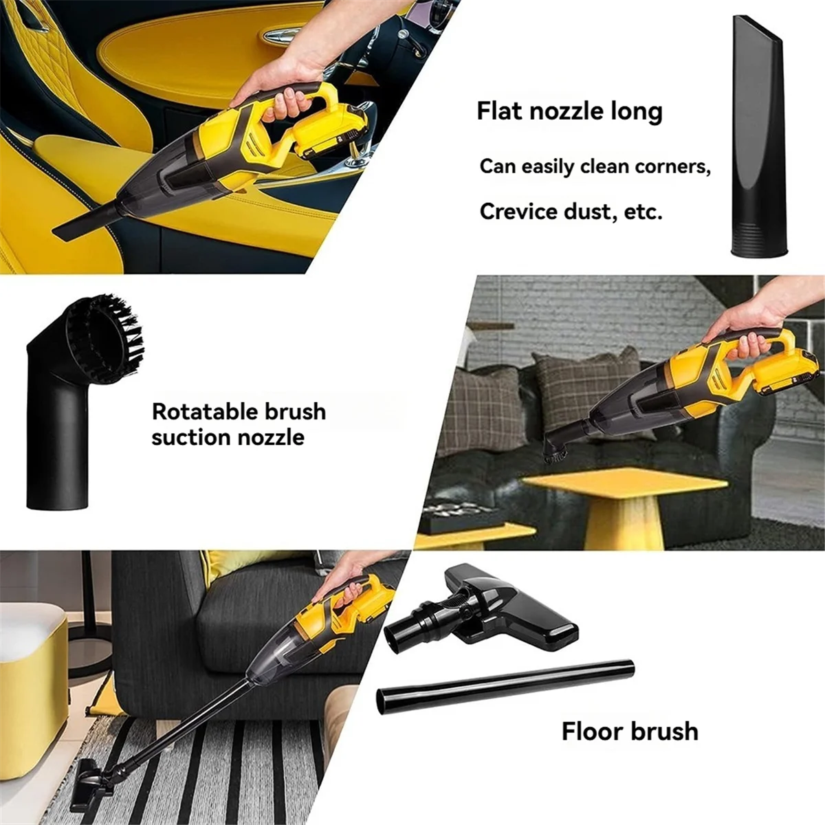 N18R 무선 진공 청소기 20V 배터리와 호환 가능(도구 전용) 바닥 카펫 애완동물 털용 휴대용 진공 청소기