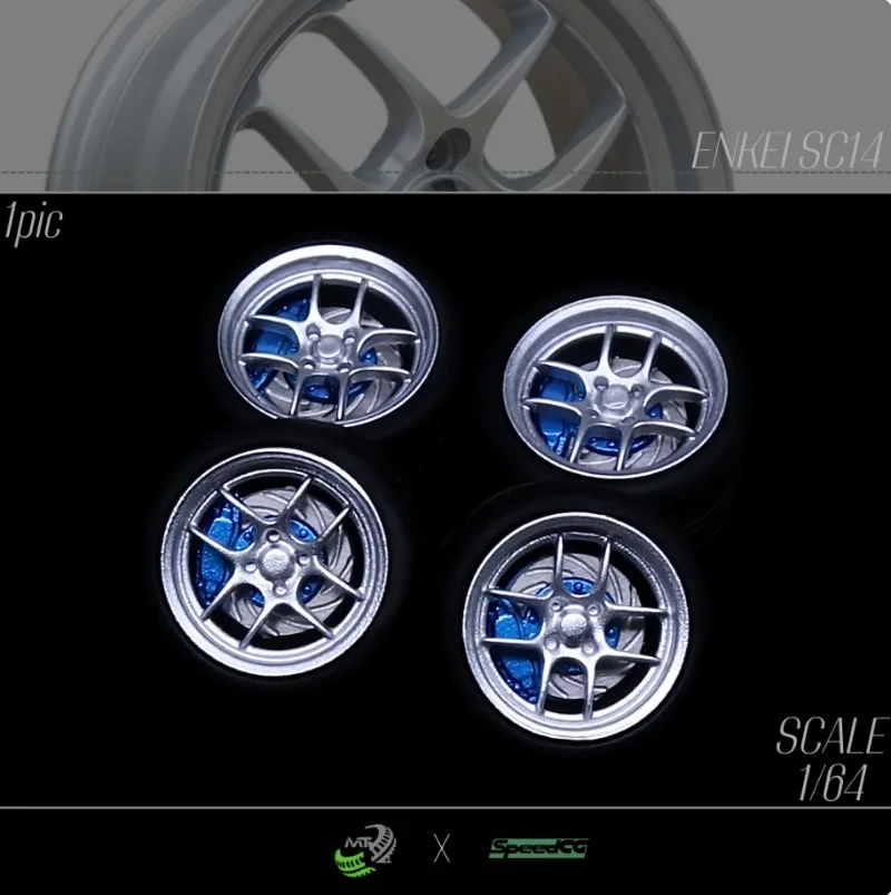 SpeedCG 1/64 Car Modified Wheel Hub SE092/27/96/90 8.4/9.4/10/11mm Rubber Tires Resin Wheels Suitable for 1:64 Static Model Cars - Image 6