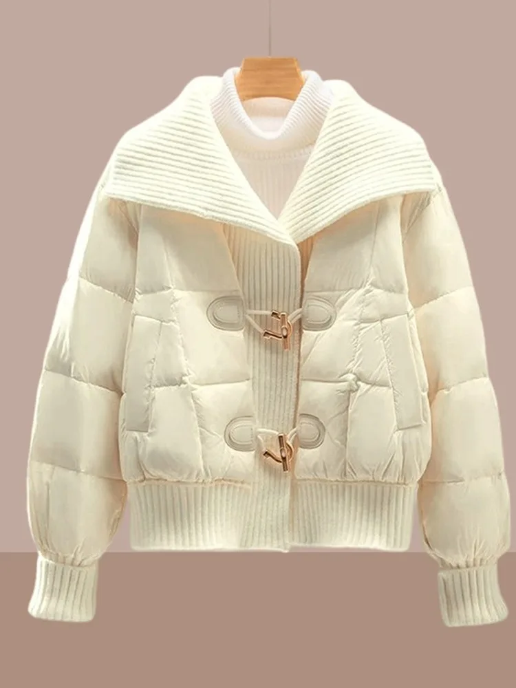 Thiened Fce ダウンコットン Jaet 女性の冬 Faion デザイン小型コットンコートトップ女性韓国 Sle ルーズフィット