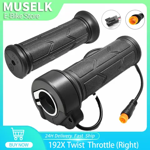 Bicicleta eléctrica WUXING 192X, acelerador de giro completo, mango derecho, conector impermeable/SM para bicicletas eléctricas o patinete eléctrico