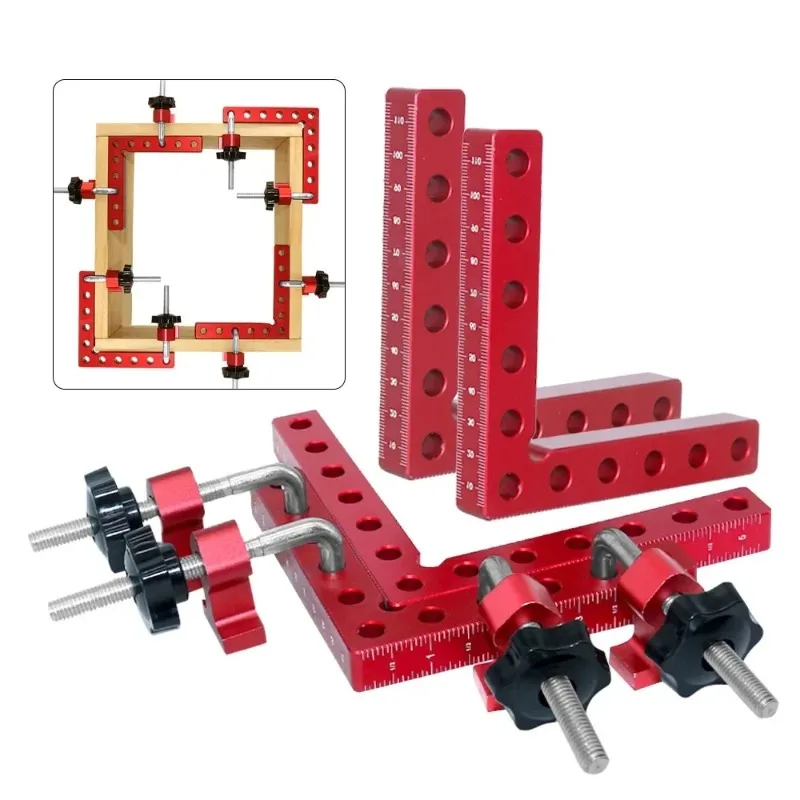 L-Shaped 120/140mm Right Angle Fixing Clip 90 Degree Woodworking Clamping Tool Auxiliary Positioning Panel Clamp for DIY Project