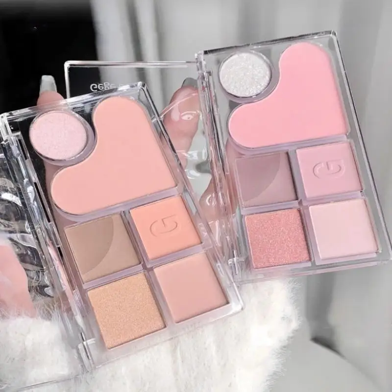 Gege Bear Eyeshadow Palette Matte Pearlescent Earth Color Sequin Long-Lasting Eyeshadow And Contour Palette