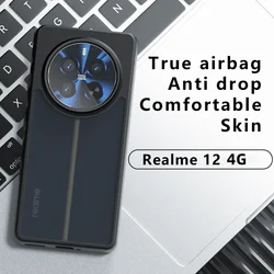 Case For Realme 12 4G Matte Transparent Acrylic Skin-friendly Cover For Realme12 4G Shockproof Bumper Funda