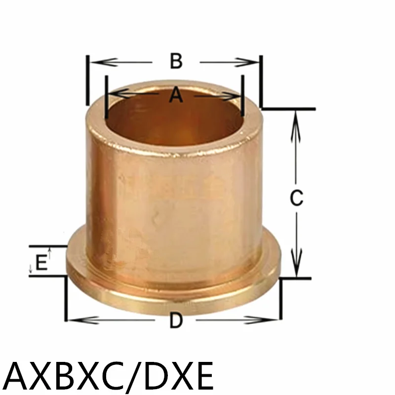 10Pcs ID 12 16 18 20 25 30 mm Copper-based Alloy Oil-containing Flanged Shoulder-type Retaining Ring Bearing Bushing Bearing