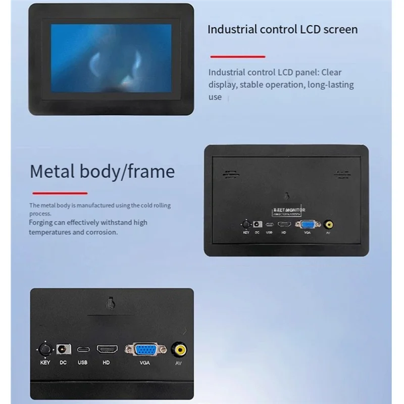 A99E-DSI Capacitive Touch Display, 7Inch IPS Panel 1024X  600 Pixels, Optical Bonding Toughened Glass, Point Touch