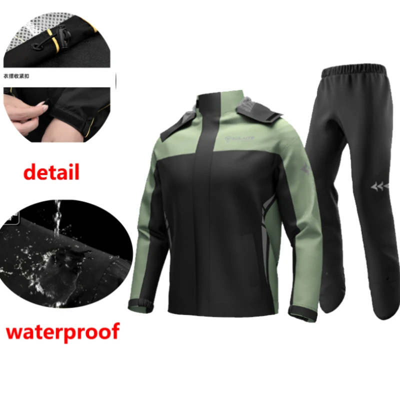 

SULAITE Мотоциклетный плащ Мужской разделенный водонепроницаемый мотоциклетный дождевик Chubasquero Мото одежда 오토바이 우비 고어텍스