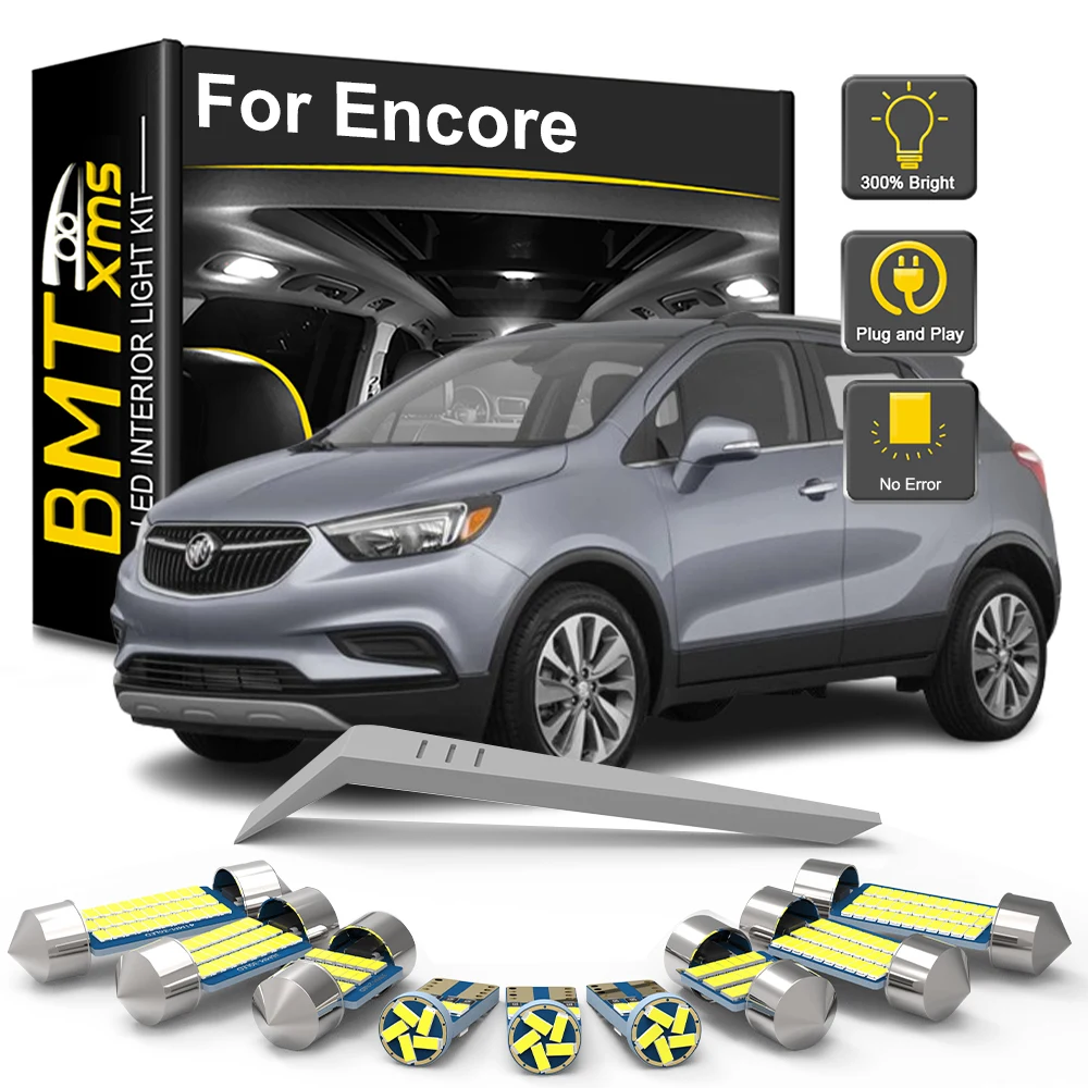 

BMTxms 12Pcs For Buick Encore 2016 2017 2018 2019 2020 Car LED Interior Light Bulb Kit Reading Dome Trunk Vehicle Indoor Lamp